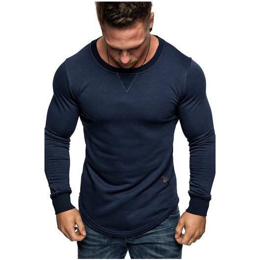 Suéter Clásico de Cuello Redondo para Hombre en Colores Sólidos - Image 15