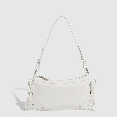 Bolso Bandolera Cuadrado Pequeño con Doble Moño - Diseño Minimalista Liso - Image 7