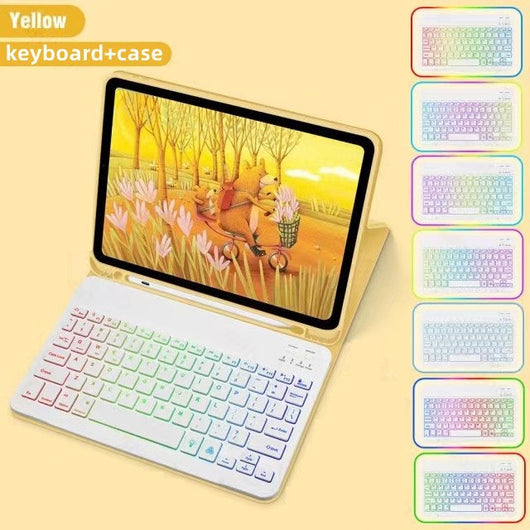 Funda iPad con Teclado Bluetooth Luminoso en Cuero Premium - Image 11
