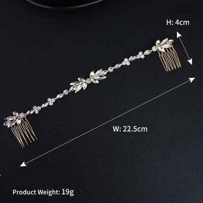 Peineta para Moño con Flores de Cristal - Accesorio Elegante para el Cabello - Image 3
