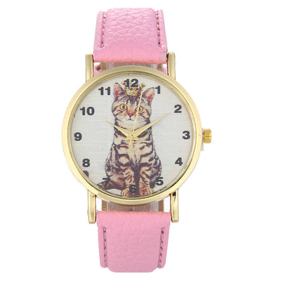 Reloj con Patrón de Gatito Adorable en Cuclillas - Image 8