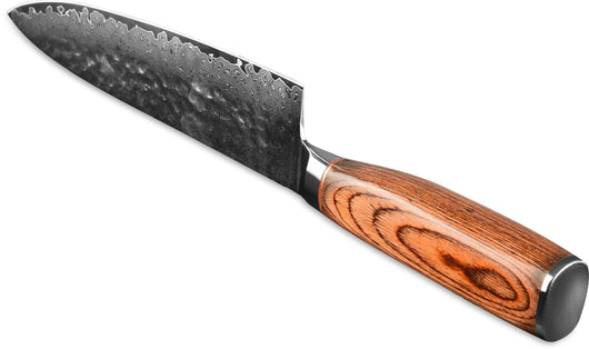 Cuchillo Damasco para Picar con Mango de Madera - Image 9