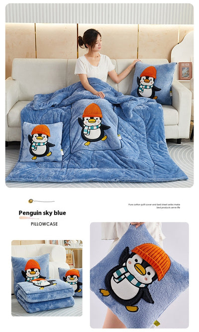 Almohada Manta Térmica Reversible 3D Pingüino - Dos en Uno - Image 14