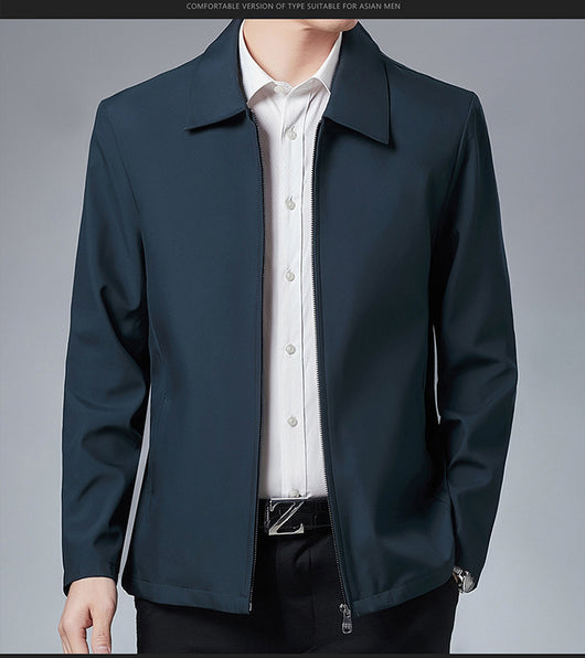 Chaqueta Casual con Solapa para Hombre Maduro - Image 10