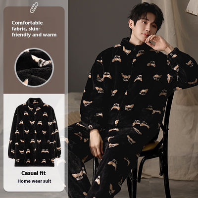 Pijama Talla Grande para Hombre de Manga Larga Cálido y Cómodo - Image 7