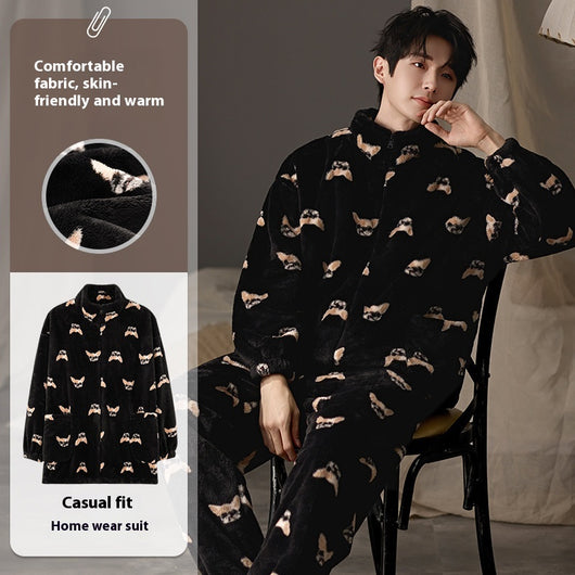 Pijama Talla Grande para Hombre de Manga Larga Cálido y Cómodo - Image 7