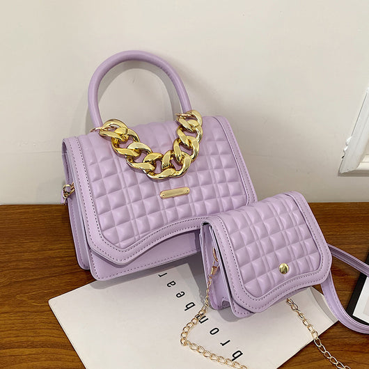 Bolsa Mensajera Mujer Diseño Rombos y Cuadros - Image 4