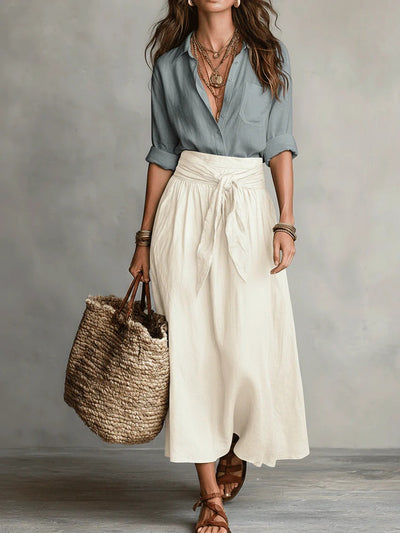 Conjunto de Falda y Blusa Casual para Mujer - Dos Piezas - Image 15