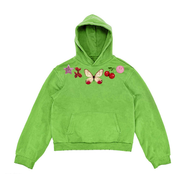Sudadera con Capucha Estilo Ins Mariposas - Diseño Único y Versátil