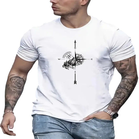 Camiseta Casual Hombre Cuello Redondo Manga Corta - Versátil para Diario - Image 5