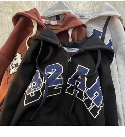 Chaqueta Beisbolera Oversized con Cuello de Solapa - Image 10