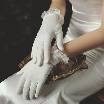 Guantes Cortos de Tul para Novia - Image 9