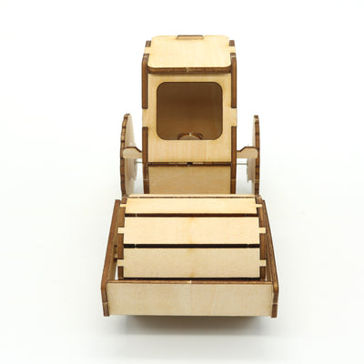 Kit de Construcción Rodillo Compactador STEAM - Juguete Educativo de Ingeniería en Madera - Image 4