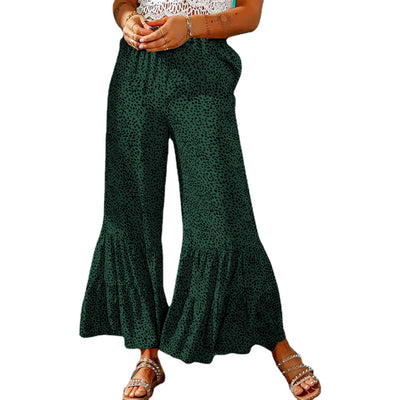 Pantalones Casuales Retro Ajustados con Cintura Elástica y Bota Acampanada - Image 5