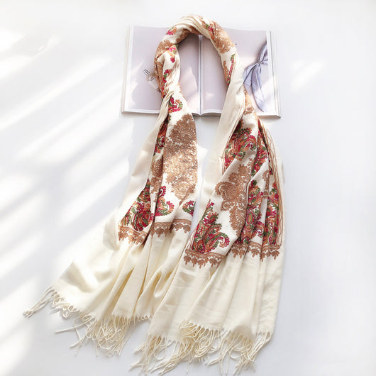 Chal Étnico Vintage con Bordado Artesanal para Mujer - Image 9