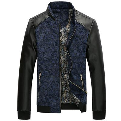 Chaqueta de Cuero PU Estilo Coreano para Hombre - Corte Slim con Costuras Decorativas - Image 5