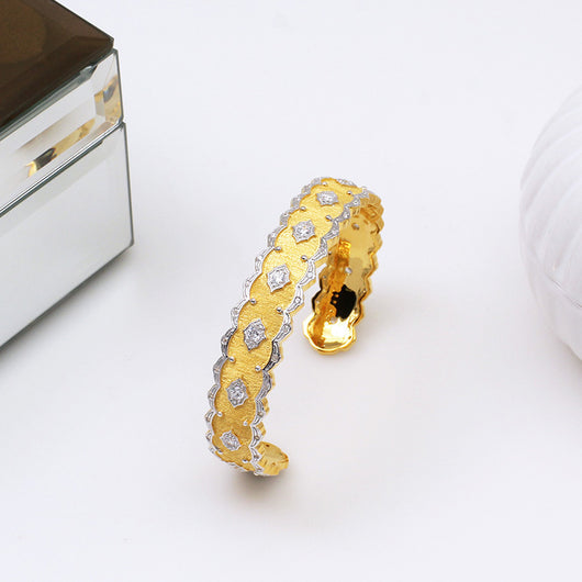 Pulsera de Encaje Cepillado Artesanía Italiana Estilo Europeo - Image 10