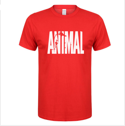 Camiseta de Algodón Puro para Hombre - Estampado Animal Alphabet, Diseño Casual de Verano - Image 17