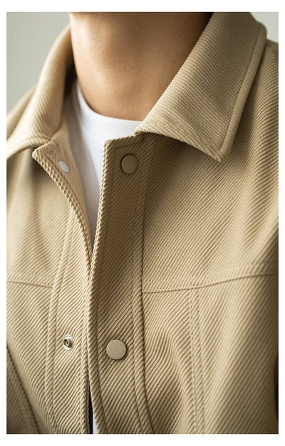 Chaqueta de Trabajo Profesional con Cuello Texturizado en Twill para Hombre - Image 9