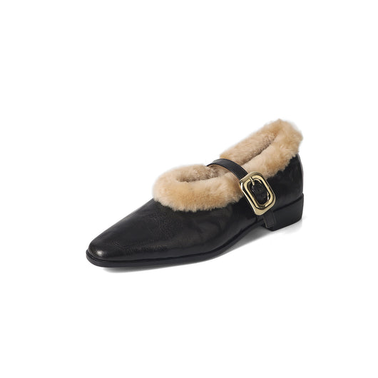 Zapatos Mujer con Correa al Tobillo en Piel de Oveja - Image 4