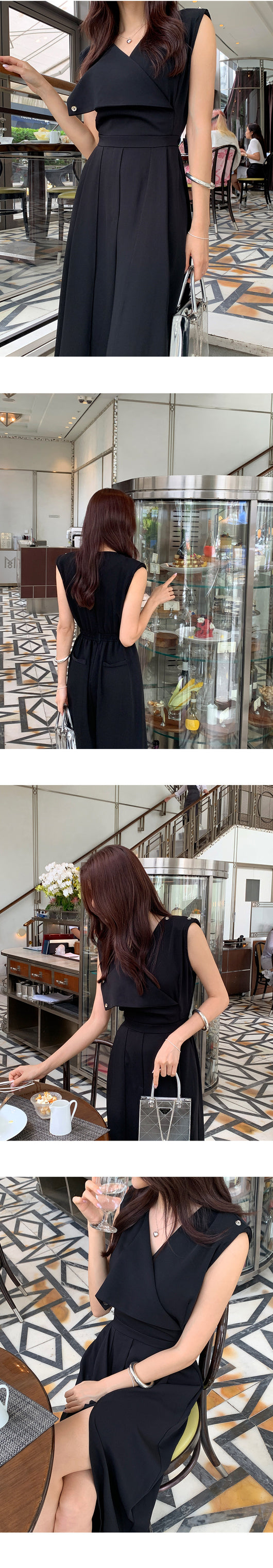 Jumpsuit Elegante para Mujer con Escote V y Abertura Lateral - Image 16