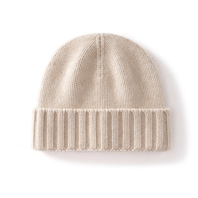 Gorro de Cachemira con Rayas Gruesas Unisex - Tejido Reforzado