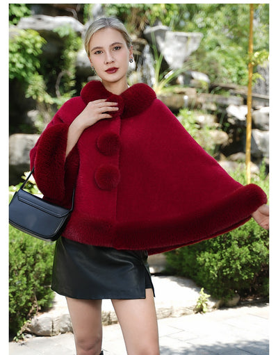 Capa Cardigan de Piel Blanca con Cuello de Peluche Estilo Inverness - Image 16