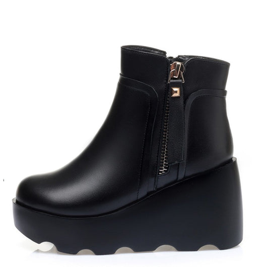 Botas de Cuña Acolchadas en Lana con Forro Polar para Mujer - Image 5