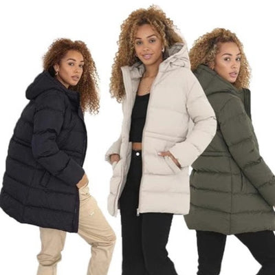 Abrigo Largo Acolchado con Capucha para Mujer - Calidez Total en Invierno