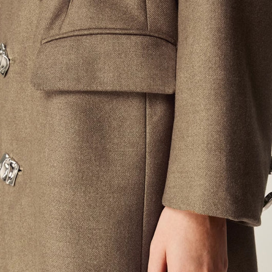 Abrigo Clásico Retro Marrón para Otoño e Invierno - Image 13