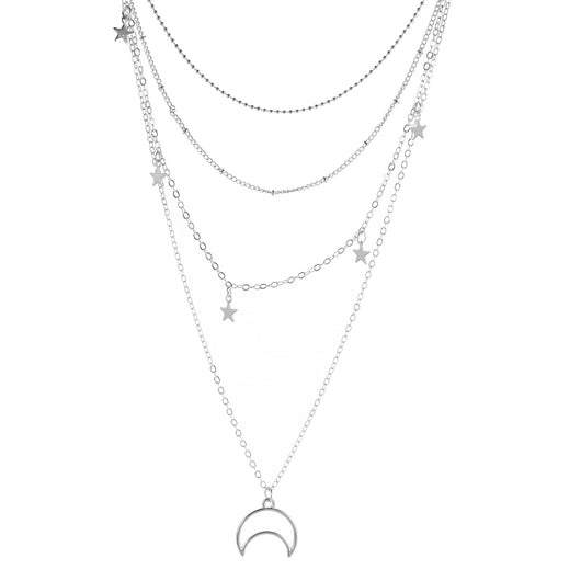 Collar de Moda Versátil con Colgante Estrella de Cinco Puntas y Luna Creciente - Image 8