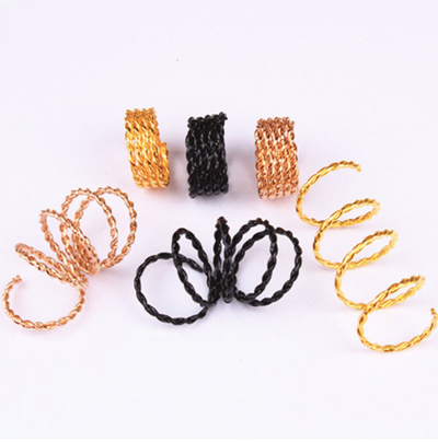 Pack de 10 Trenzas Doradas Variadas para el Cabello