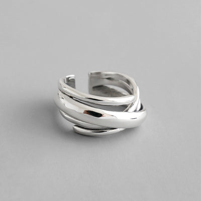 Anillo Vintage Multicapa en Plata S925
