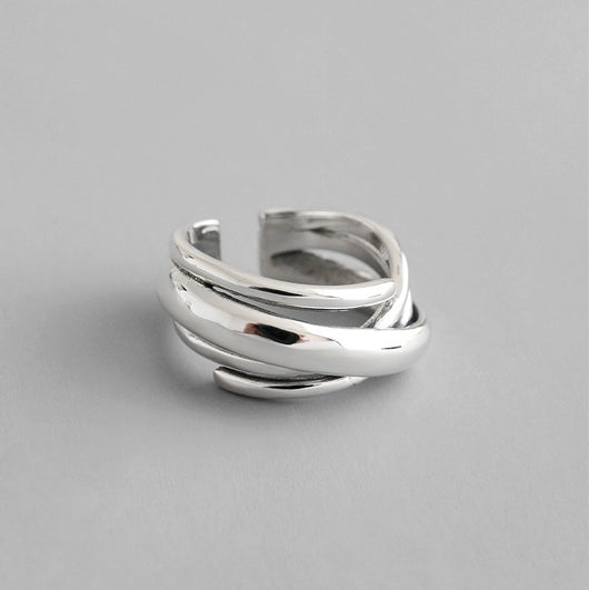 Anillo Vintage Multicapa en Plata S925