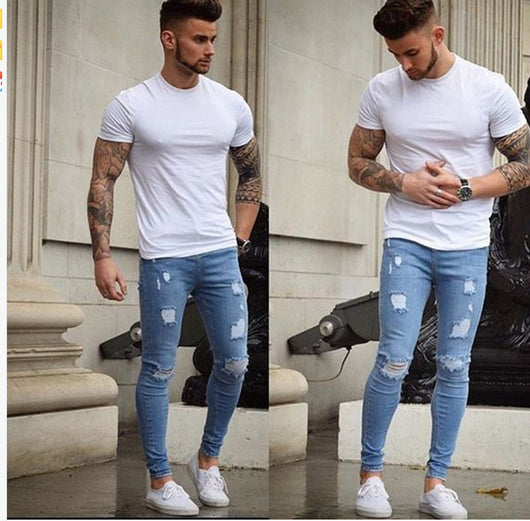 Jeans Slim Fit con Borde Deshilachado - Image 5