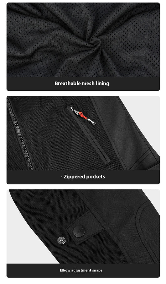 Chaqueta de Malla Transpirable para Motociclismo - Abrigo Deportivo para Hombre - Image 11