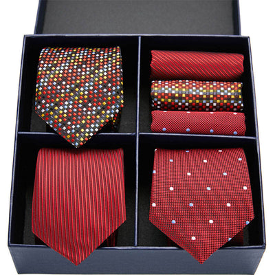 Conjunto Ejecutivo: Corbata a Rayas y Pañuelo de Bolsillo - Image 11
