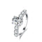 Alien-shaped Moissanite Ring For Women Made Of S925 Sterling Plateado MS018 2 Carats Moissanite 5