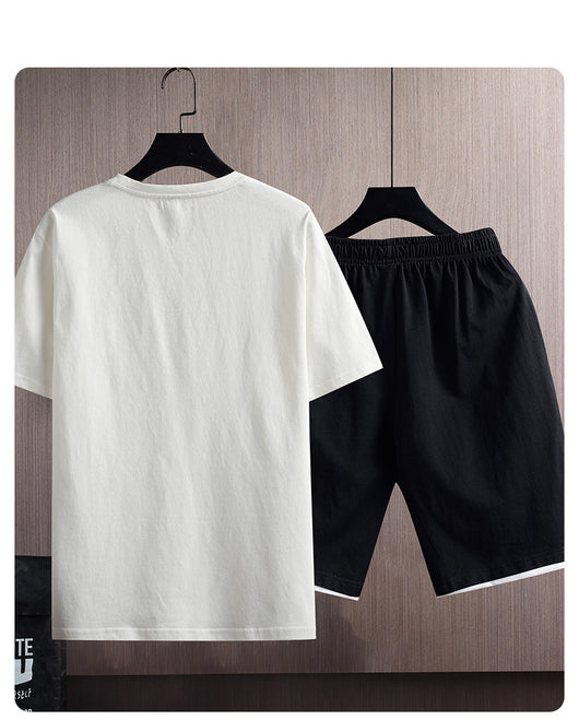Conjunto Deportivo Hombre: Camiseta Cuello Redondo + Short Suelto Algodón 100% - Image 12