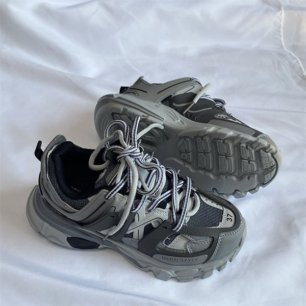 Tenis Retro Minimalistas con Suela Gruesa para Hombre - Image 6