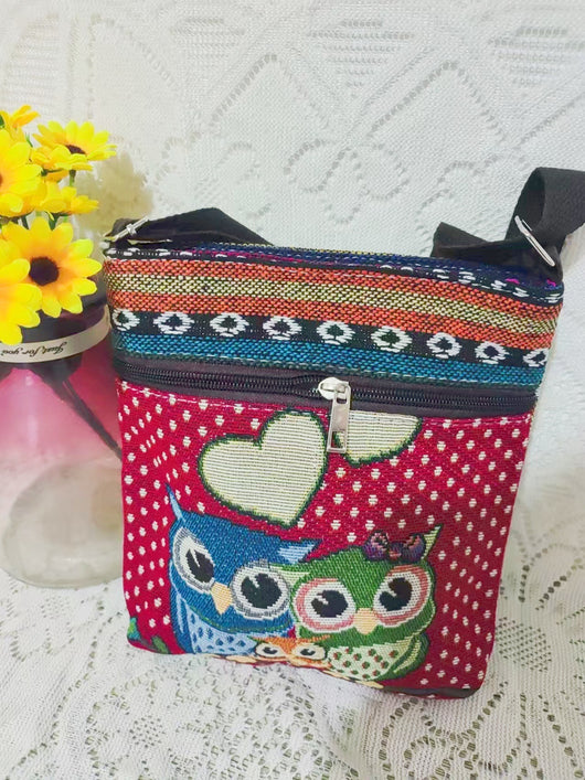 Bolso Bandolera Bordado Étnico con Elefante y Mariposa Estilo Chino - Image 51