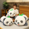 Panda de Simulación con Hojas de Bambú