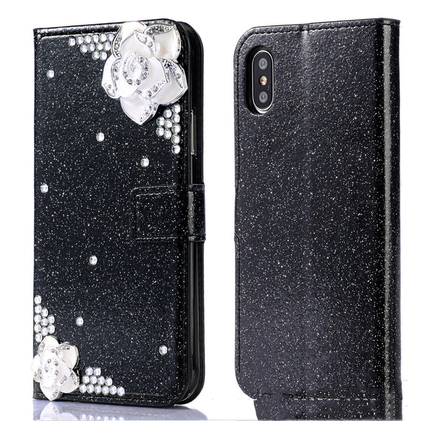 Funda iPhone con Cristales Camelia y Brillo Diamante - Image 9