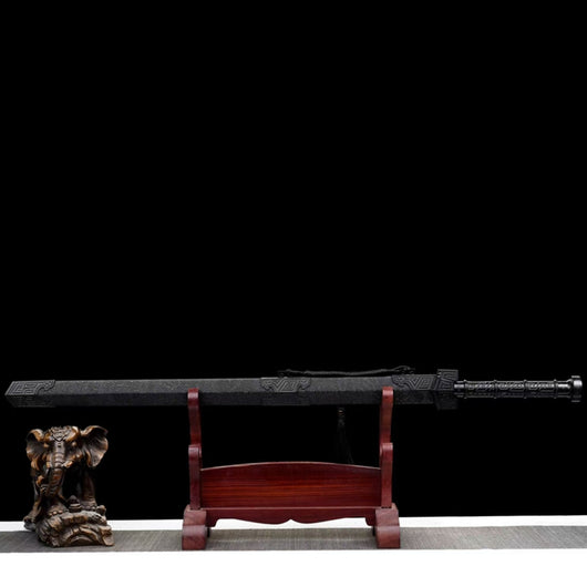 Espada Qin Clásica y Sable Primavera Bordado - Acero Manganeso Alto para Defensa - Image 5