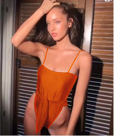 Traje de Baño Enterizo con Halter y Push Up - Diseño Bandage Elegante - Image 5