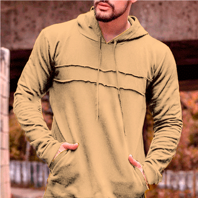 Sudadera con Capucha de Manga Larga y Ribetes en Contraste - Image 4