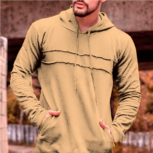 Sudadera con Capucha de Manga Larga y Ribetes en Contraste - Image 4