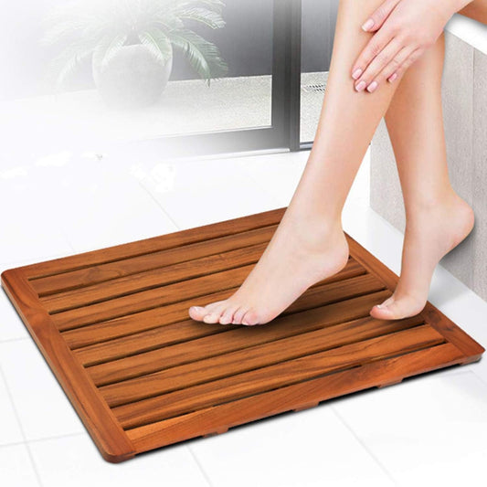 Tapete de Madera Maciza Antideslizante para Baño y Ducha