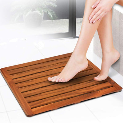 Tapete de Madera Maciza Antideslizante para Baño y Ducha