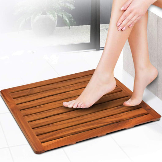 Tapete de Madera Maciza Antideslizante para Baño y Ducha